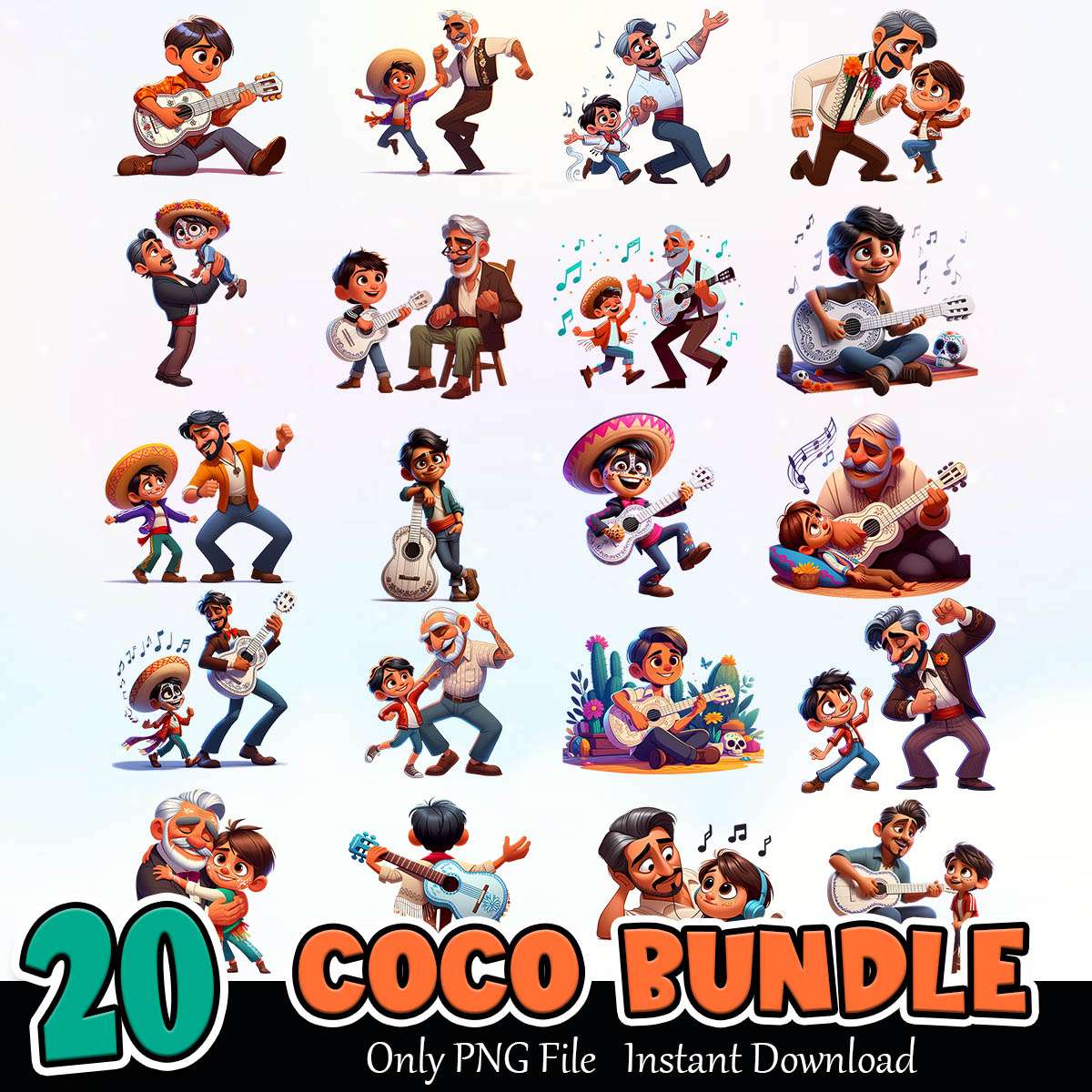 Coco Bundle PNG Instant Download