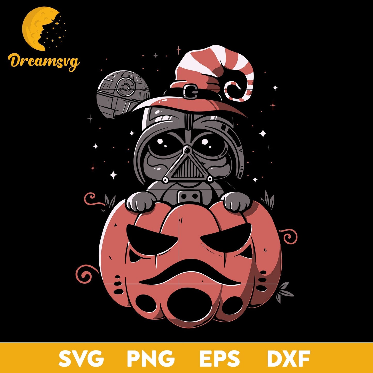Baby Darth Varder Pumpkin svg, Halloween svg, png, dxf, eps digital file.