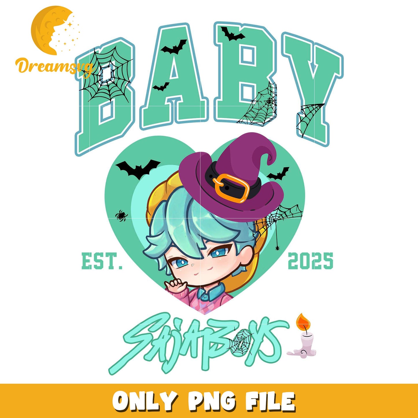 Baby Saja Boys Halloween png, trick oe treat png, halloween era png