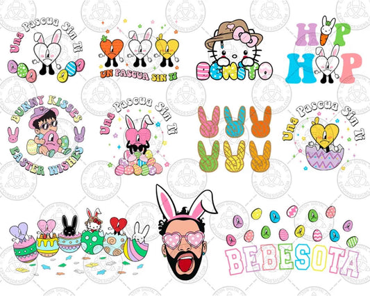 125+ Easter Day Bad Bunny Png Bundle, Bad Bunny Svg, Easter Png, Easter Benito Png, Un Pascua Sin Ti , Instant Download