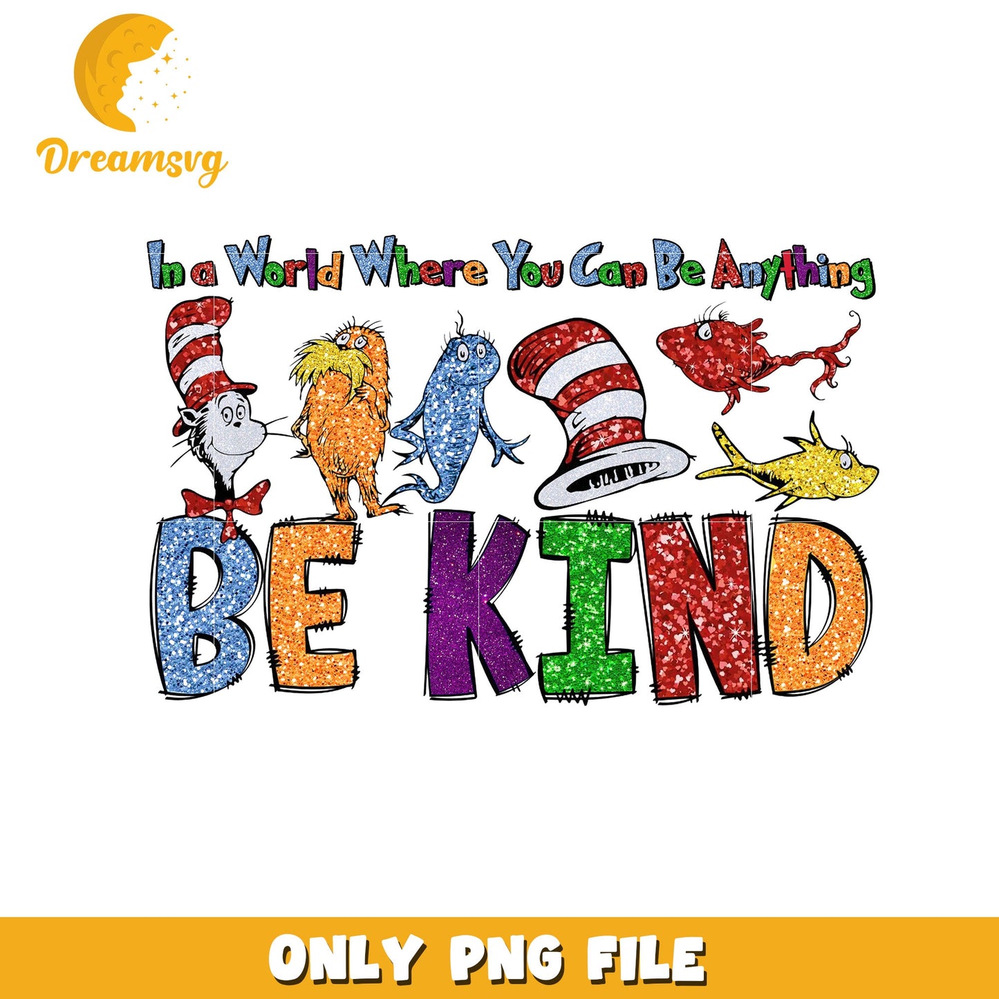 Be Kind Inspirational Quote Art PNG File Download