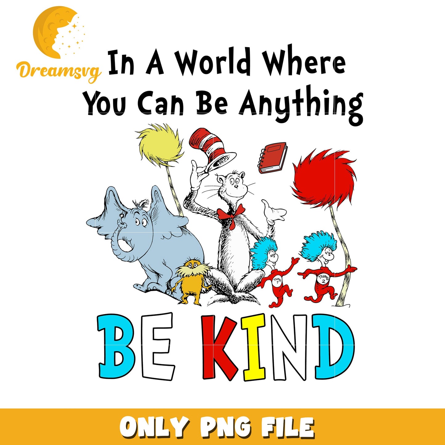 Be Kind Inspirational Quote PNG Download for Kids Decor
