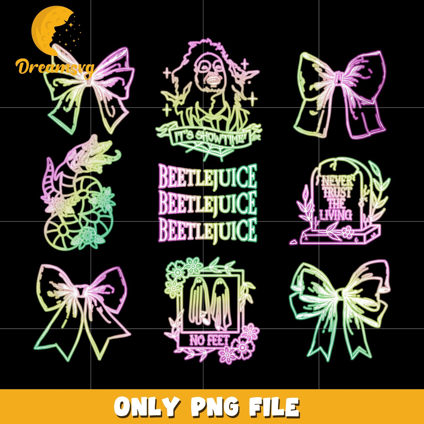 Beetlejuice design png, halloween decor png, halloween background png