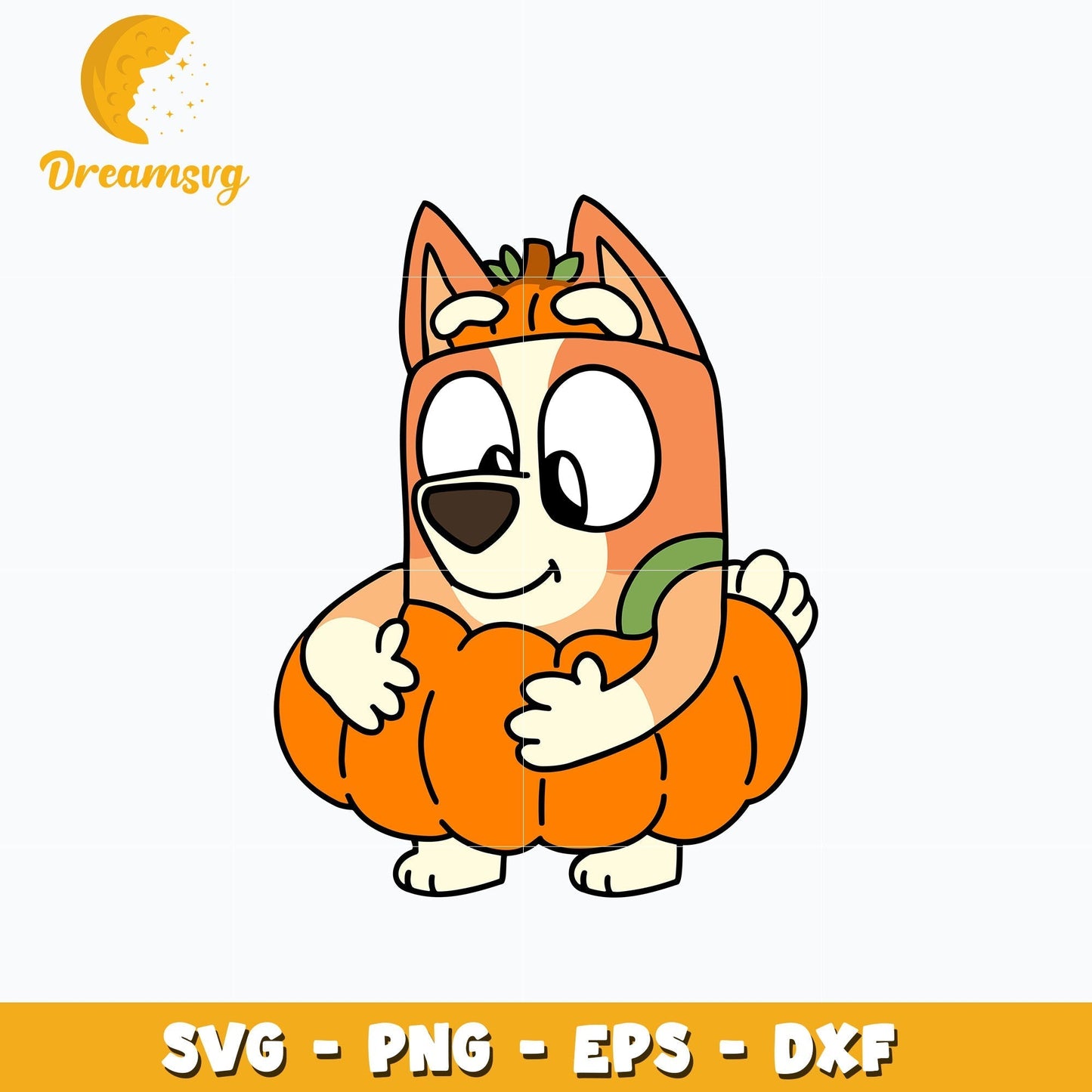 Bingo Pumpkin Svg, Bluey Halloween Svg, digital download