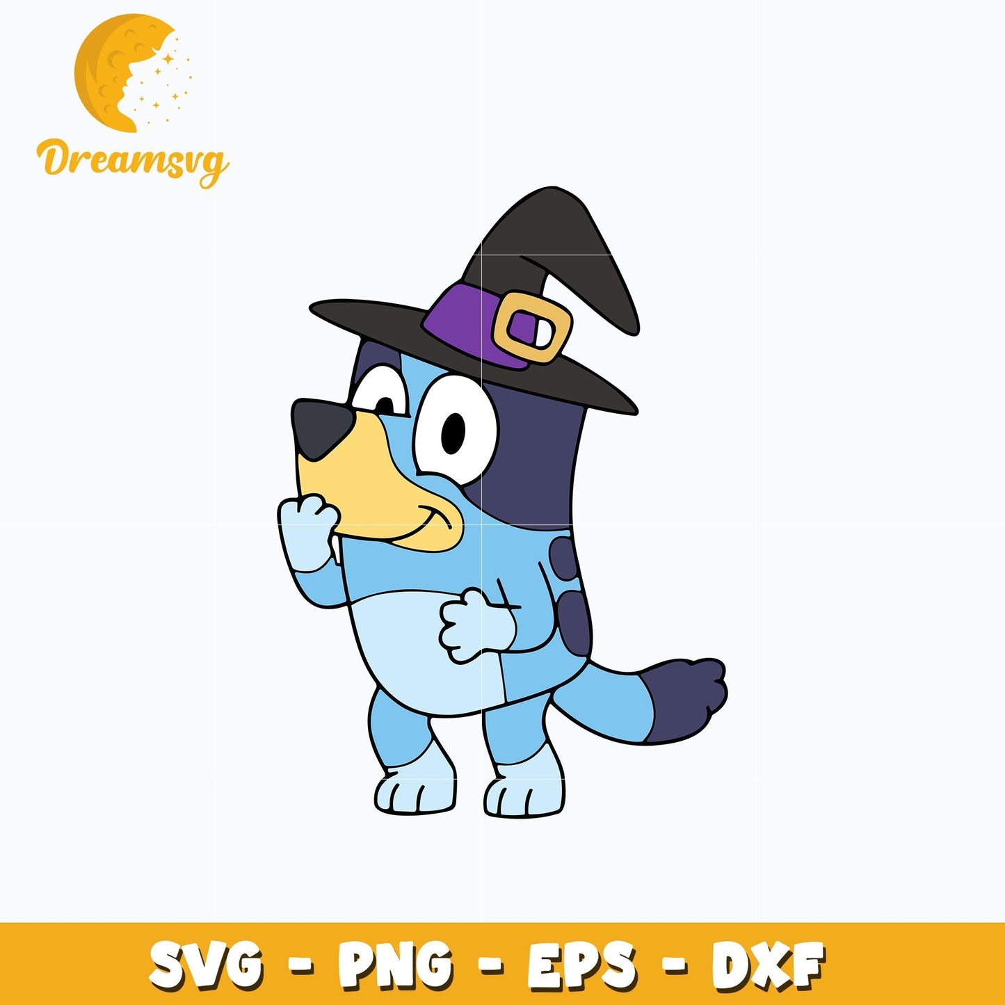 Bluey witch Svg, Bluey Halloween Svg