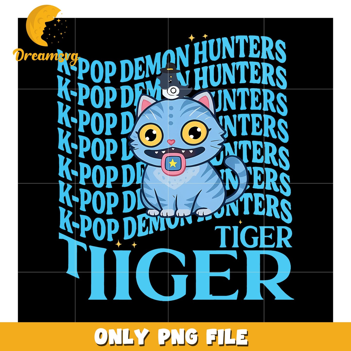 Blue tiger derpy png, huntrix band png, netflix cartoon png