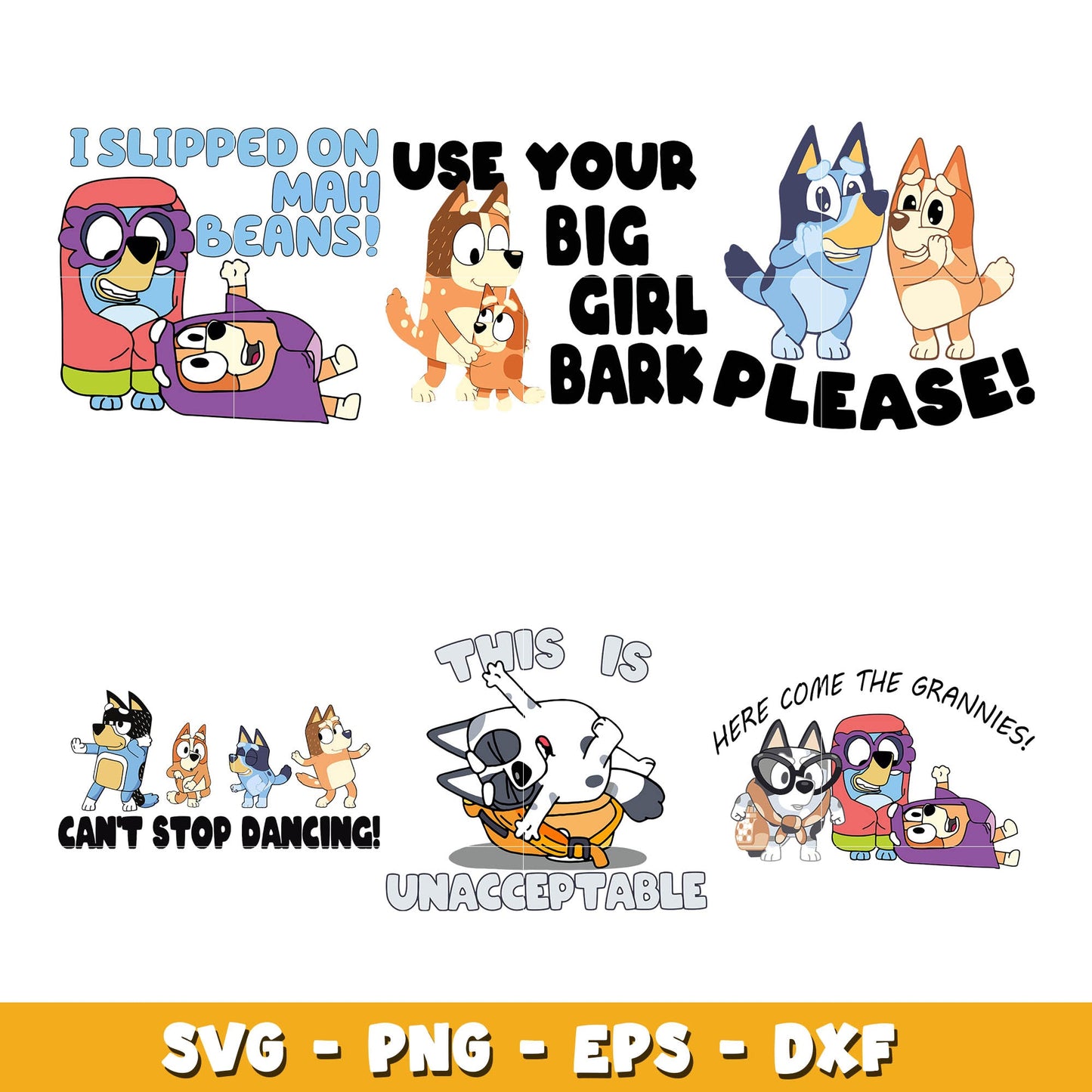 Bluey Characters and friends bundle svg, Disney svg, Digital download
