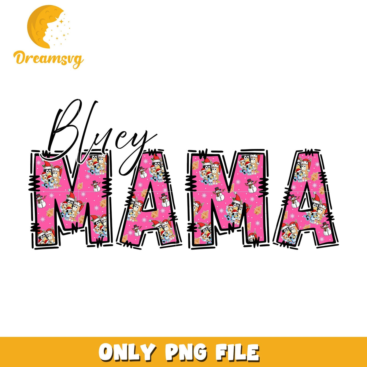 Bluey mama pink png, disney's bluey png, pink bluey png