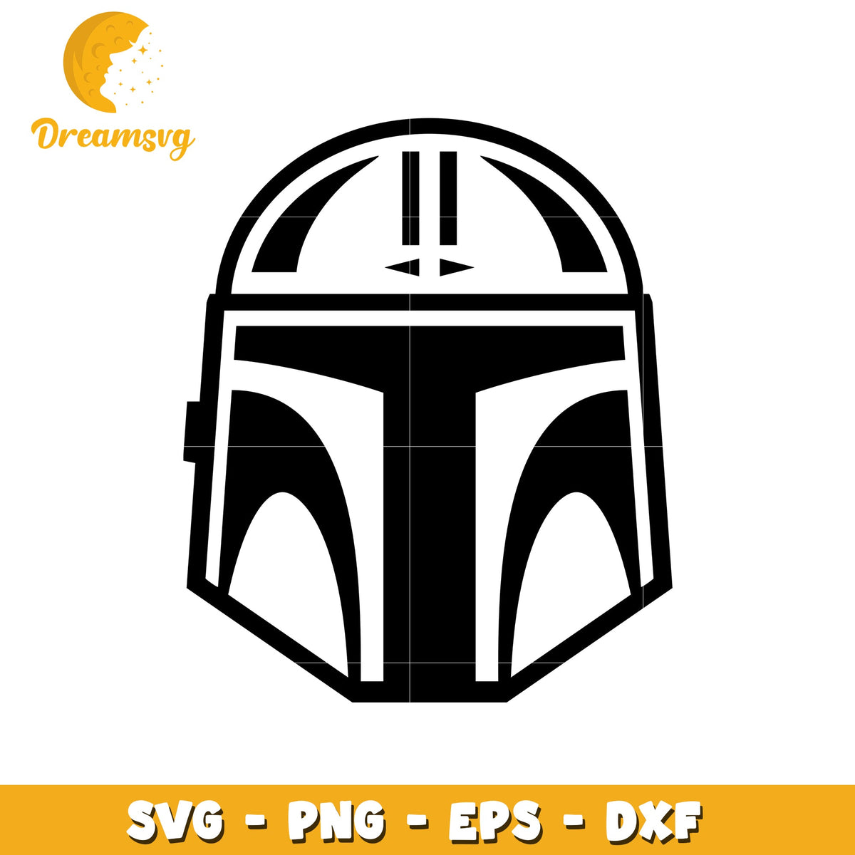 Boba Fett Helmet SVG, PNG, EPS, DXF files