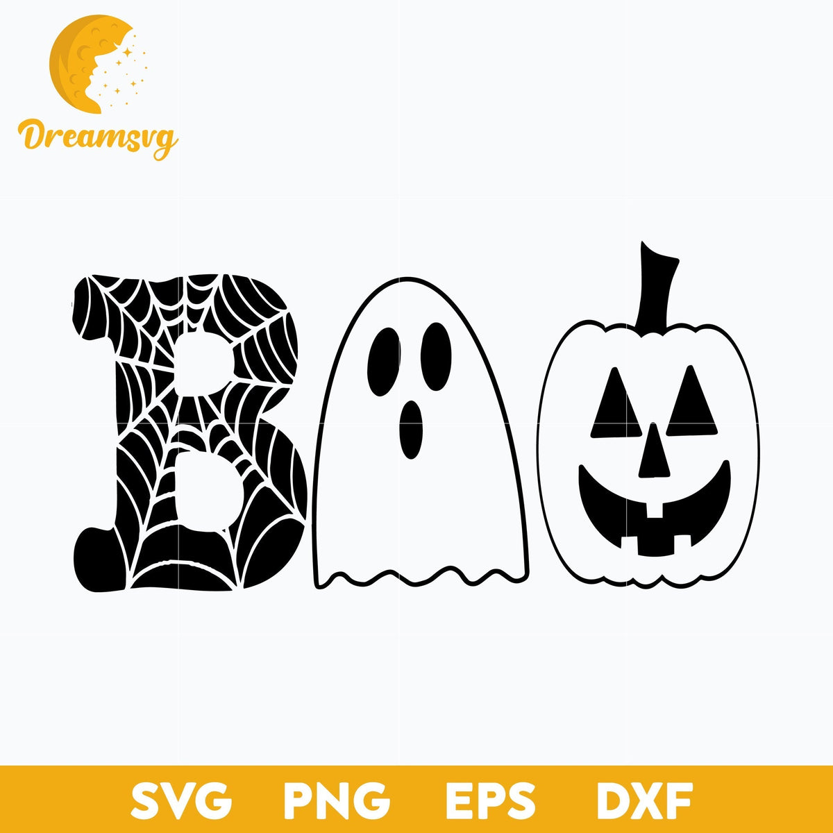 Boo Pumpkin Ghost svg, Halloween svg, png, dxf, eps digital file.