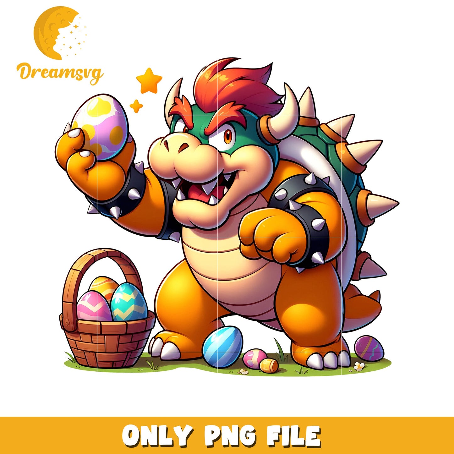 Bowser Jr Easter Egg Hunt PNG