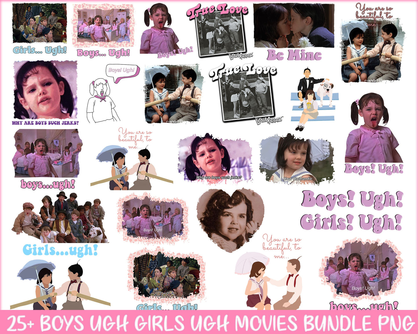 Updated 25 Valentine's day svg, Girls Ugh bundle, Boys Ugh png, Funny Valentine movie png, Love Day