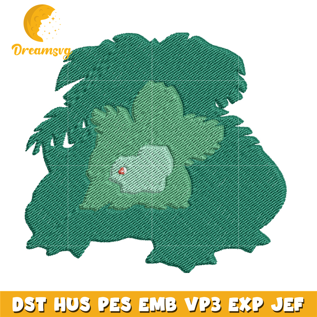 Bulbasaur embroidery design