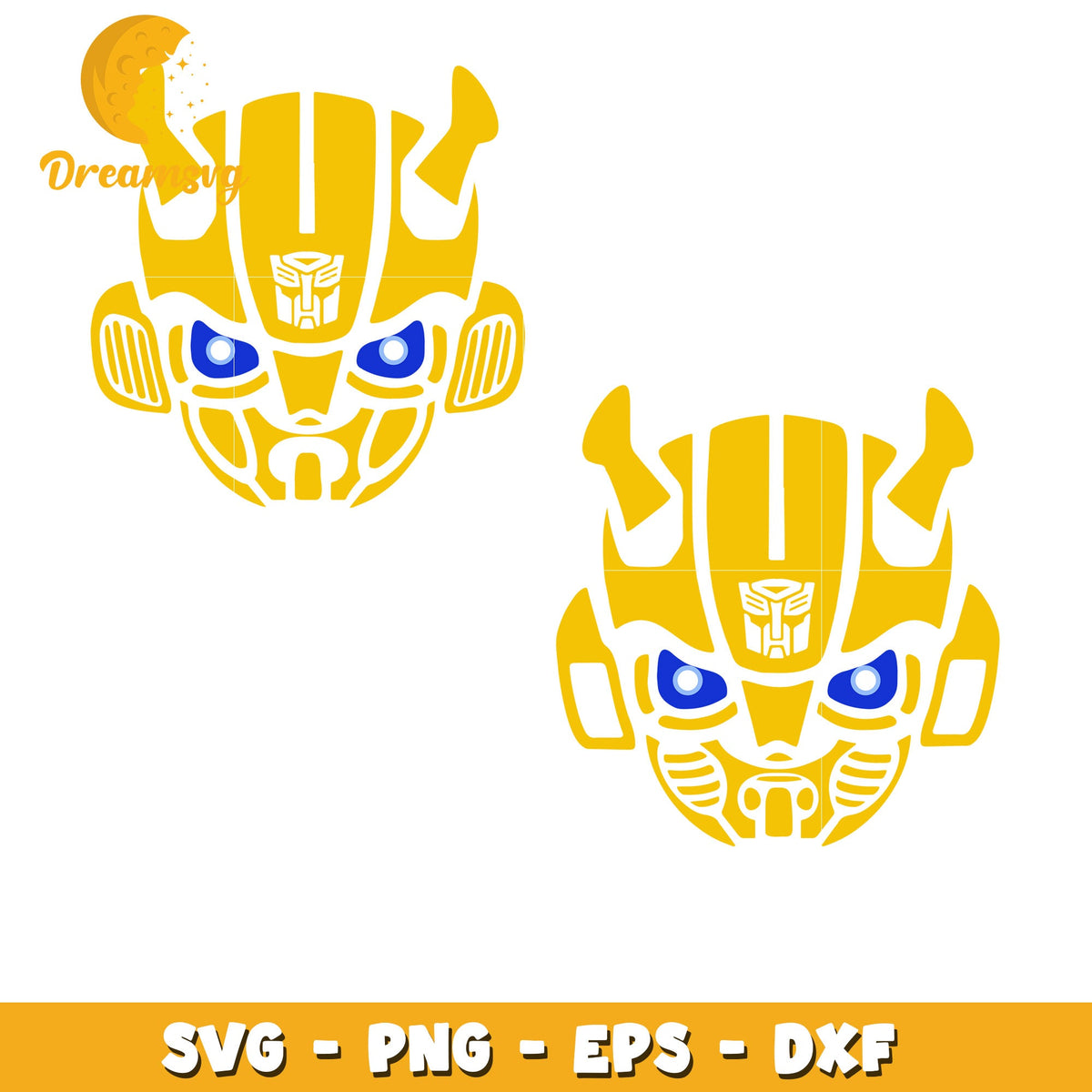 Bumblebee head character bundle svg, Transformers movies svg