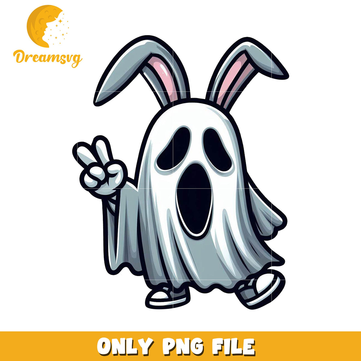 Bunny Ghost PNG Halloween Clipart