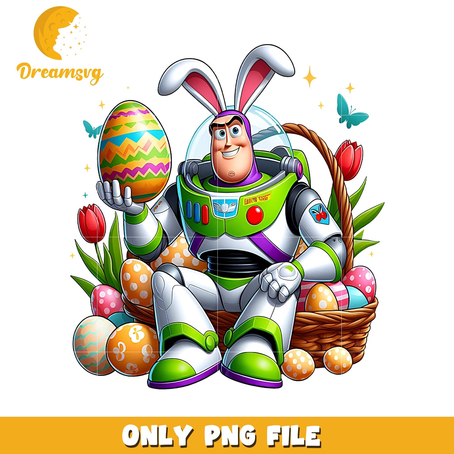 Buzz Lightyear Easter Bunny PNG Image