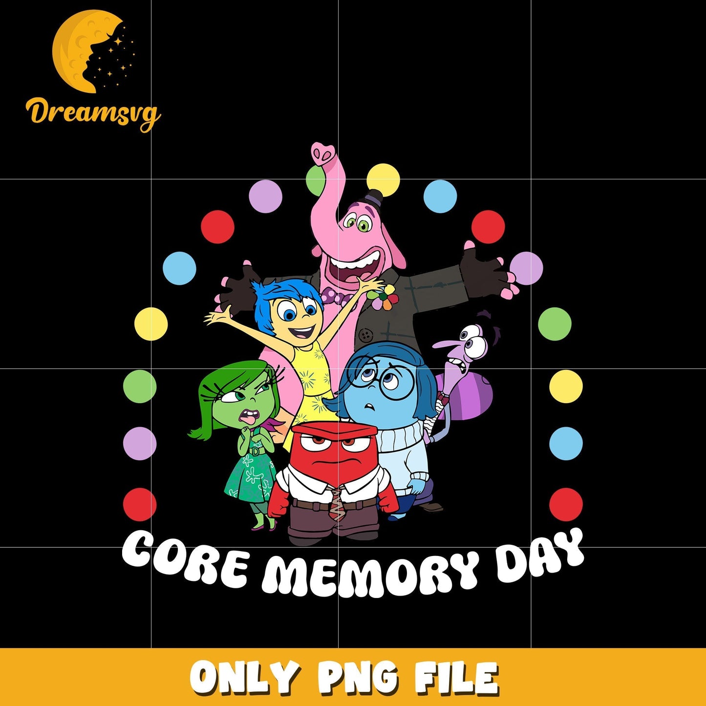 Core memory day design png, Inside Out png