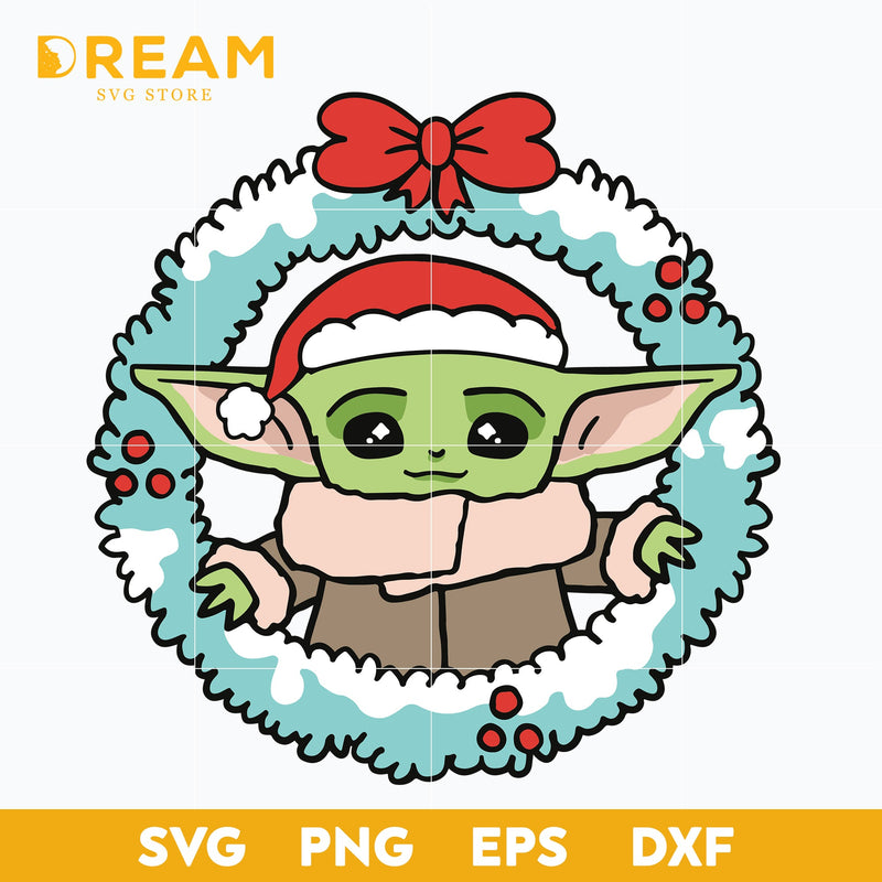 Baby Yoda SVG Christmas clipart svg, Star Wars, christmas svg, png, dxf, eps digital file CRM0812201L