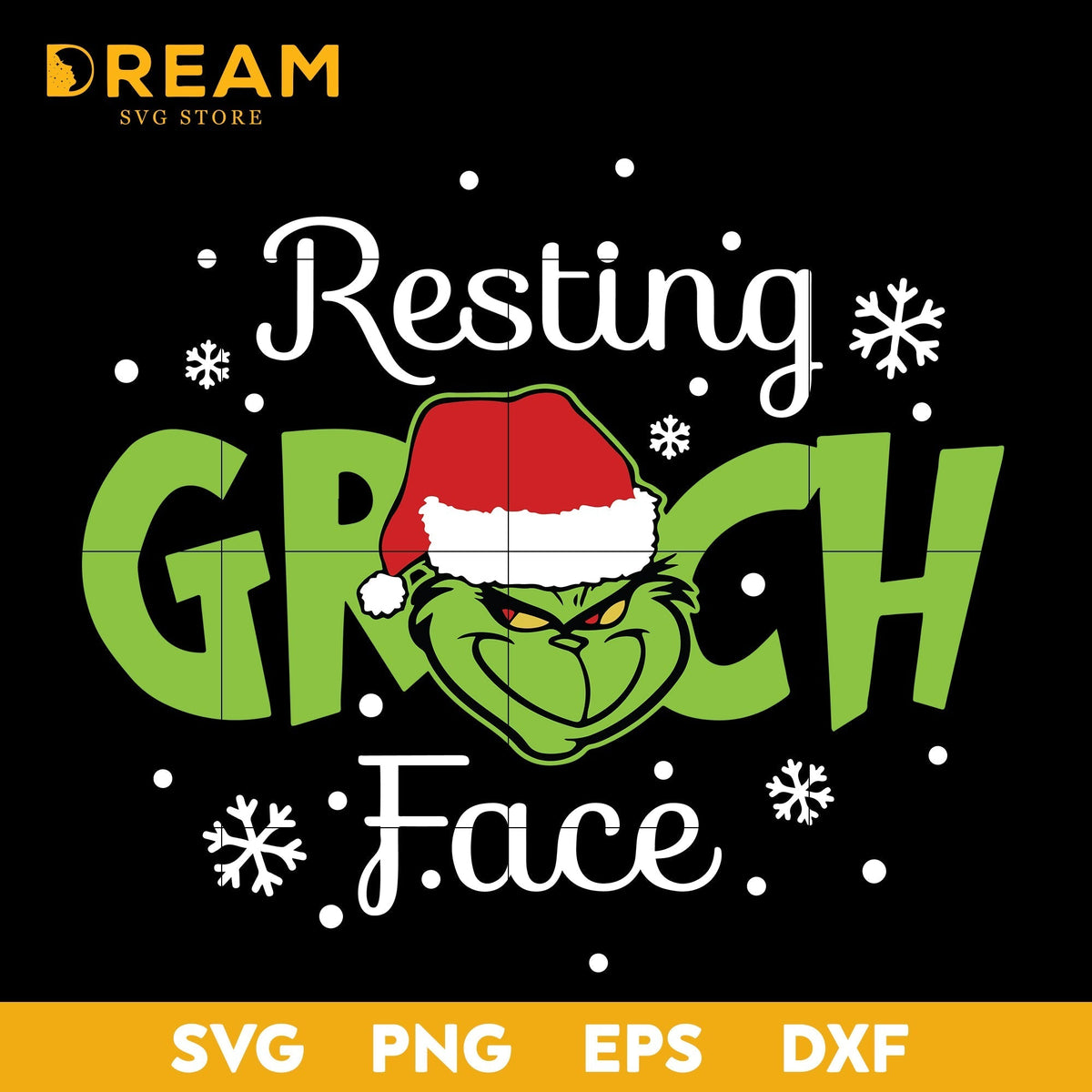 Resting grinch face svg, christmas svg, png, dxf, eps digital file CRM1911207L