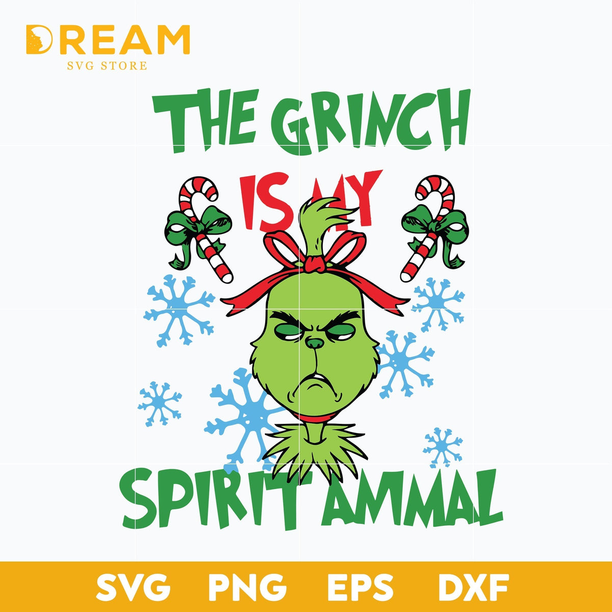 The grinch is my spirit animal svg, christmas svg, png, dxf, eps digital file CRM2011203L