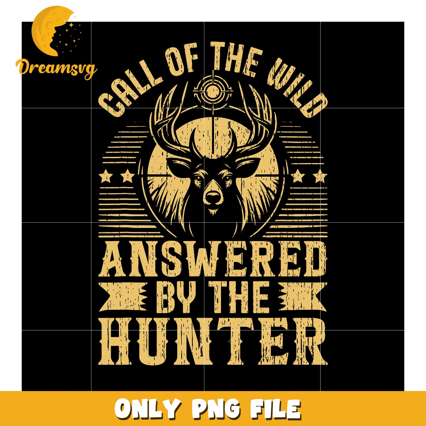 Call of the Wild Hunter PNG Design