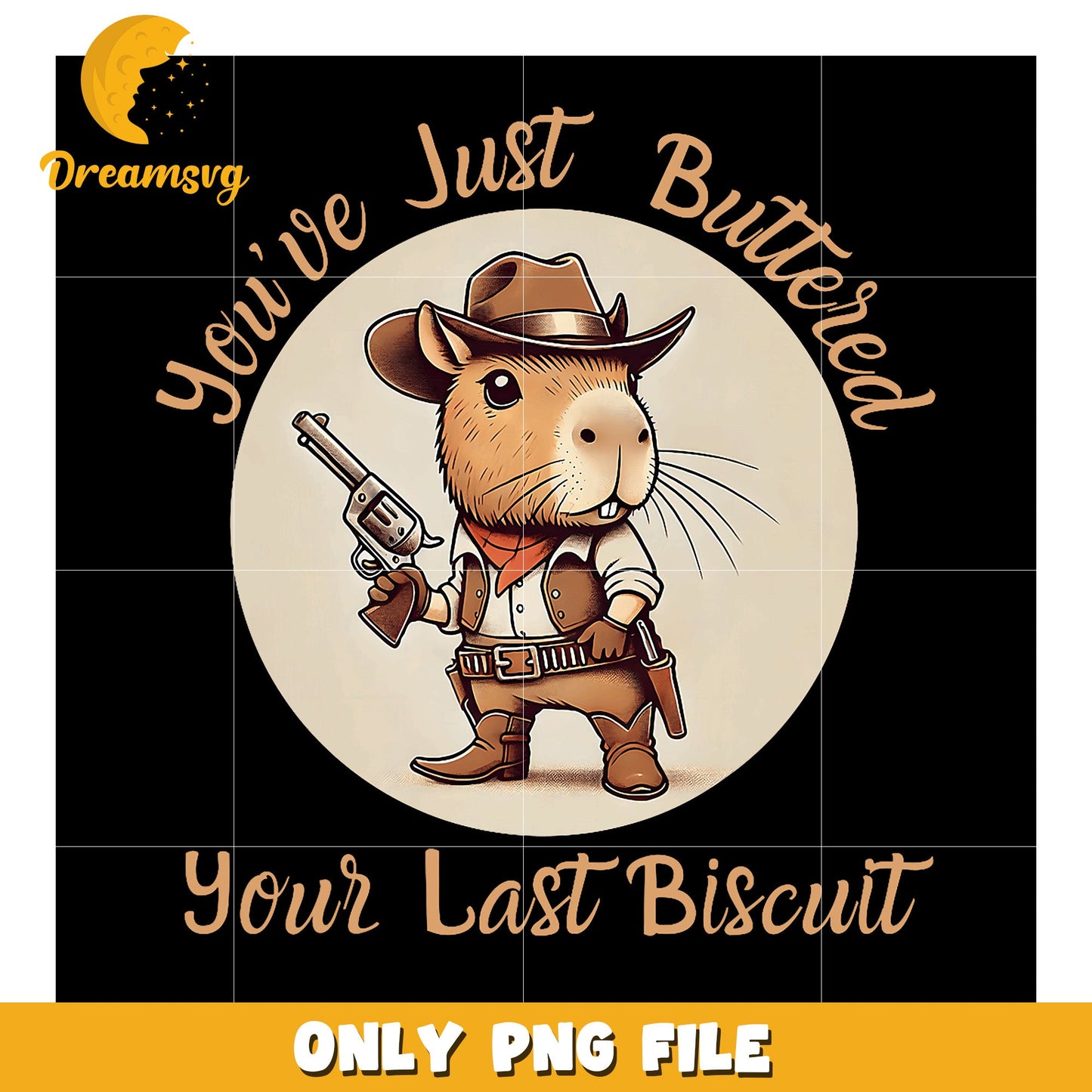 Capybara Cowboy Biscuit PNG