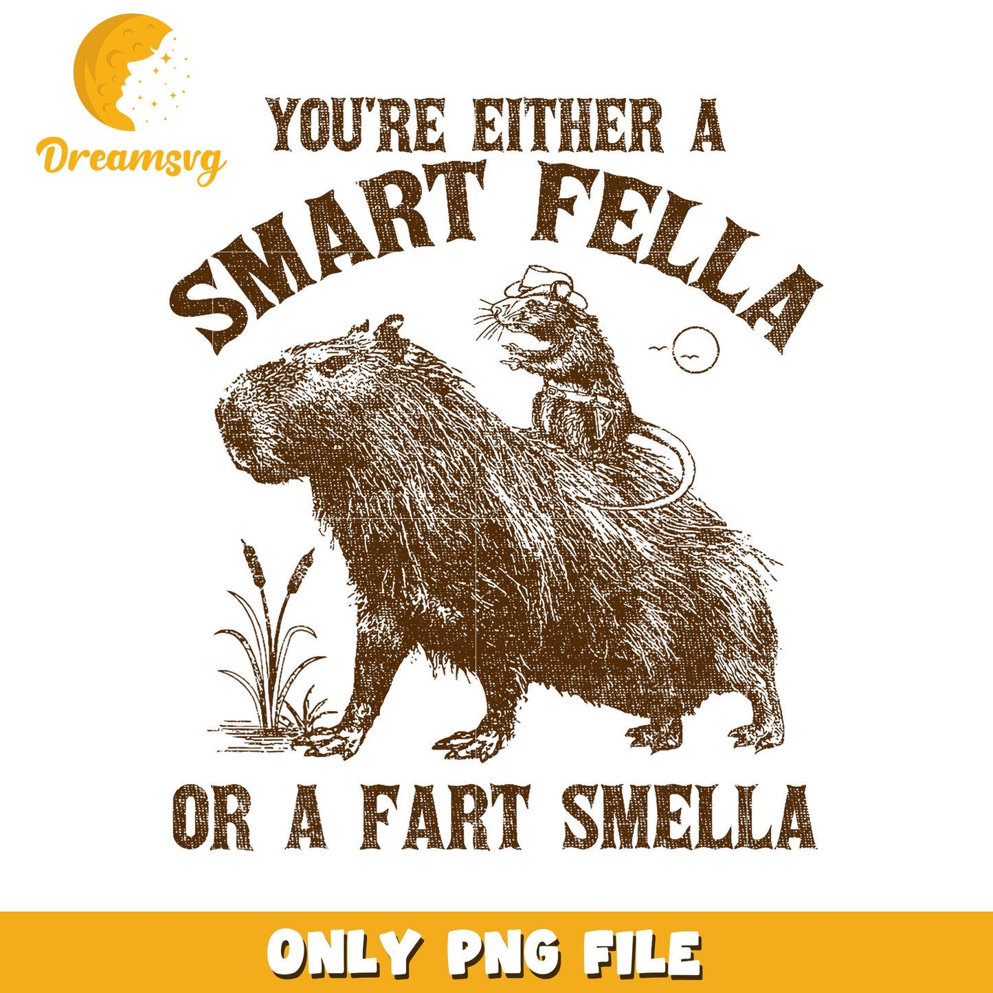 Capybara Rat PNG Funny T-Shirt Design