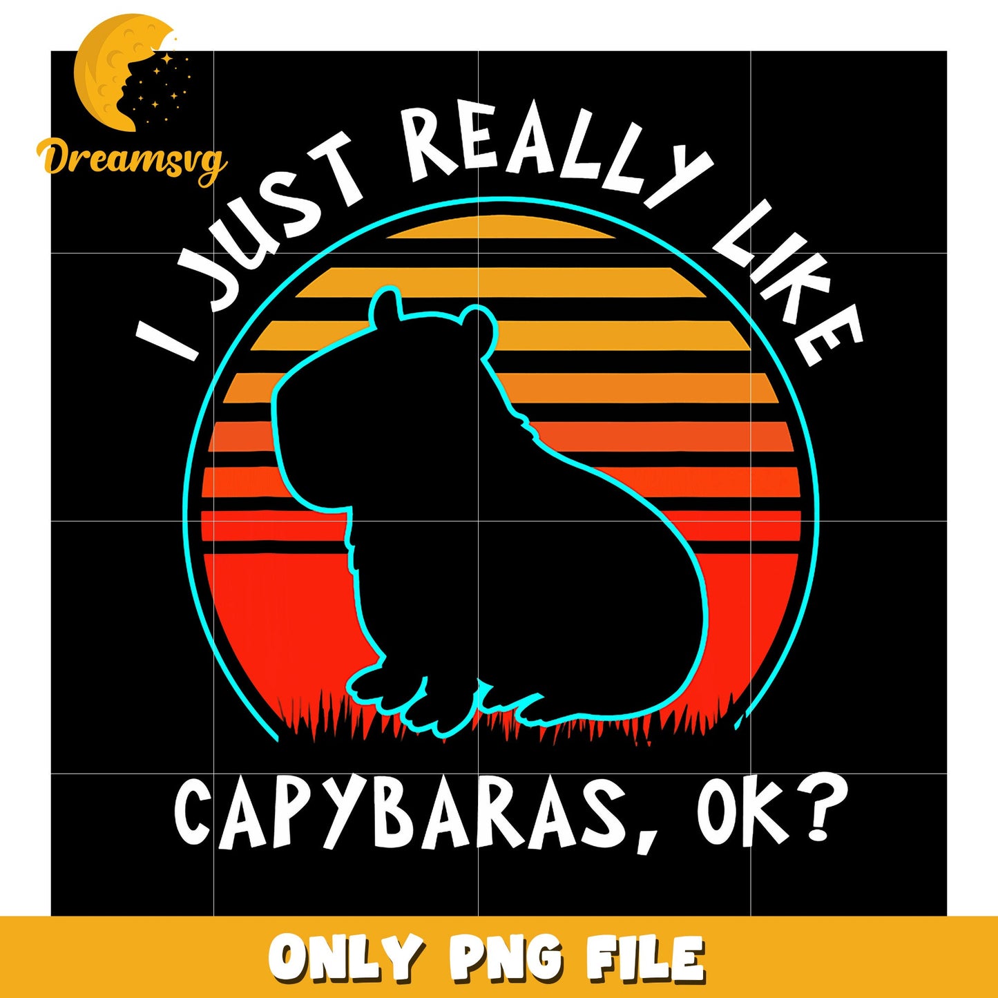 Capybara Sunset PNG I Just Really Like Capybaras