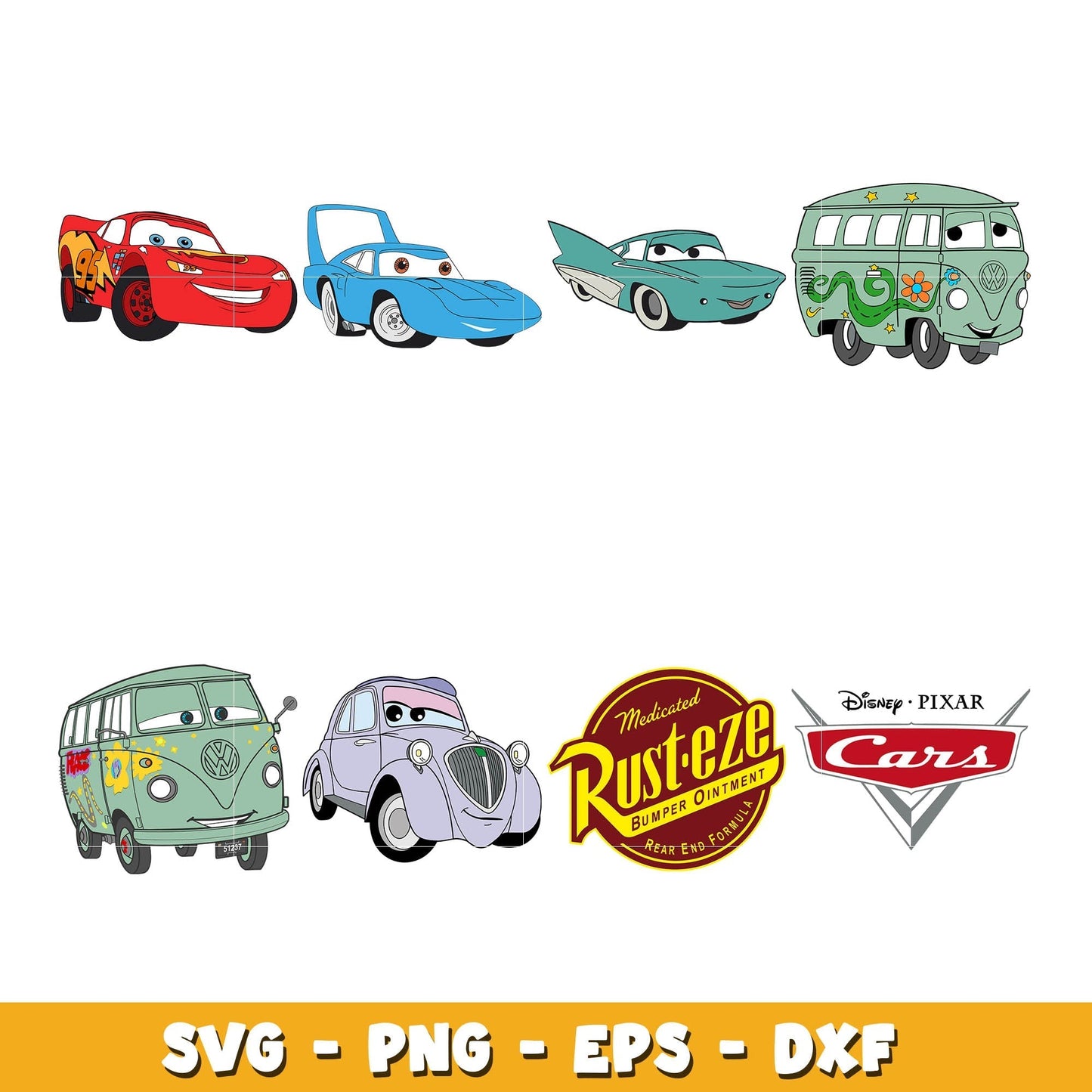 Cars Vector Designs and friends bundle svg, Disney car svg, Digital download