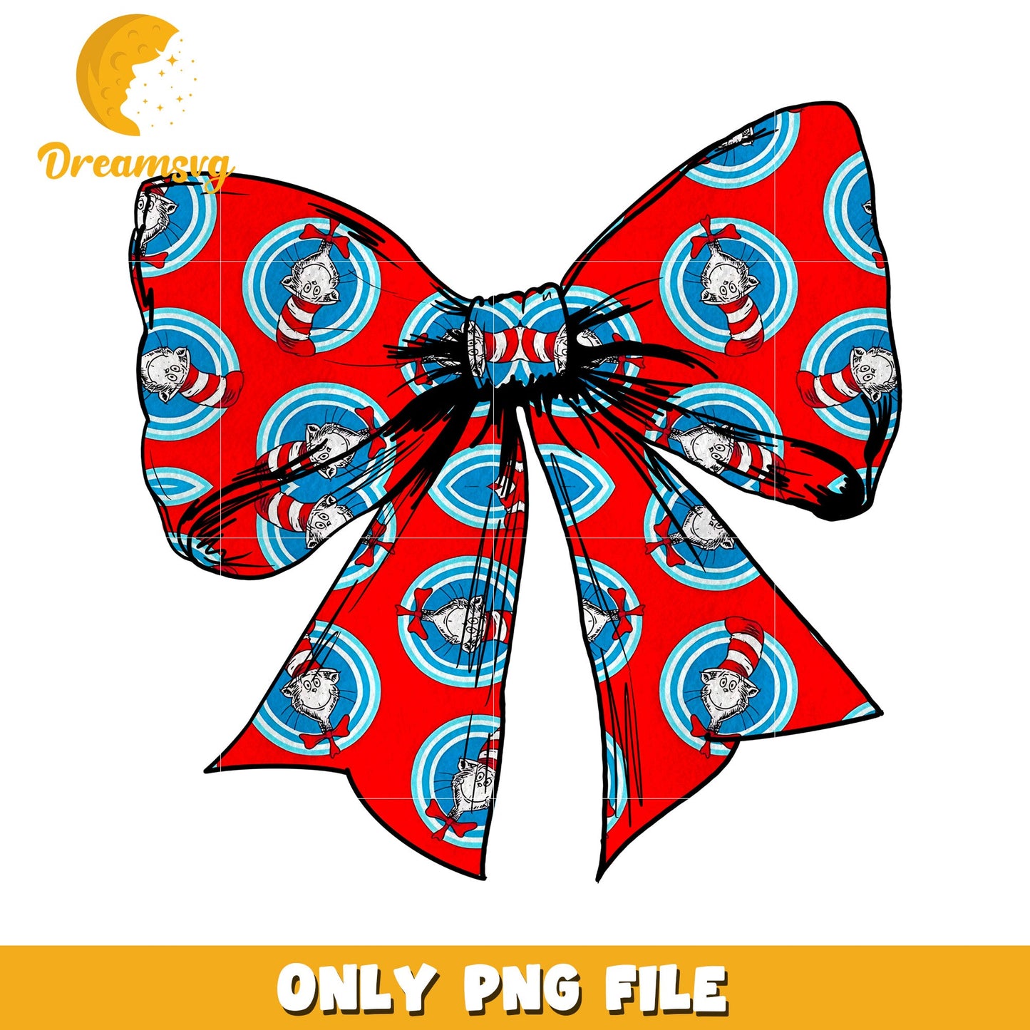 Cat in the Hat Bow PNG