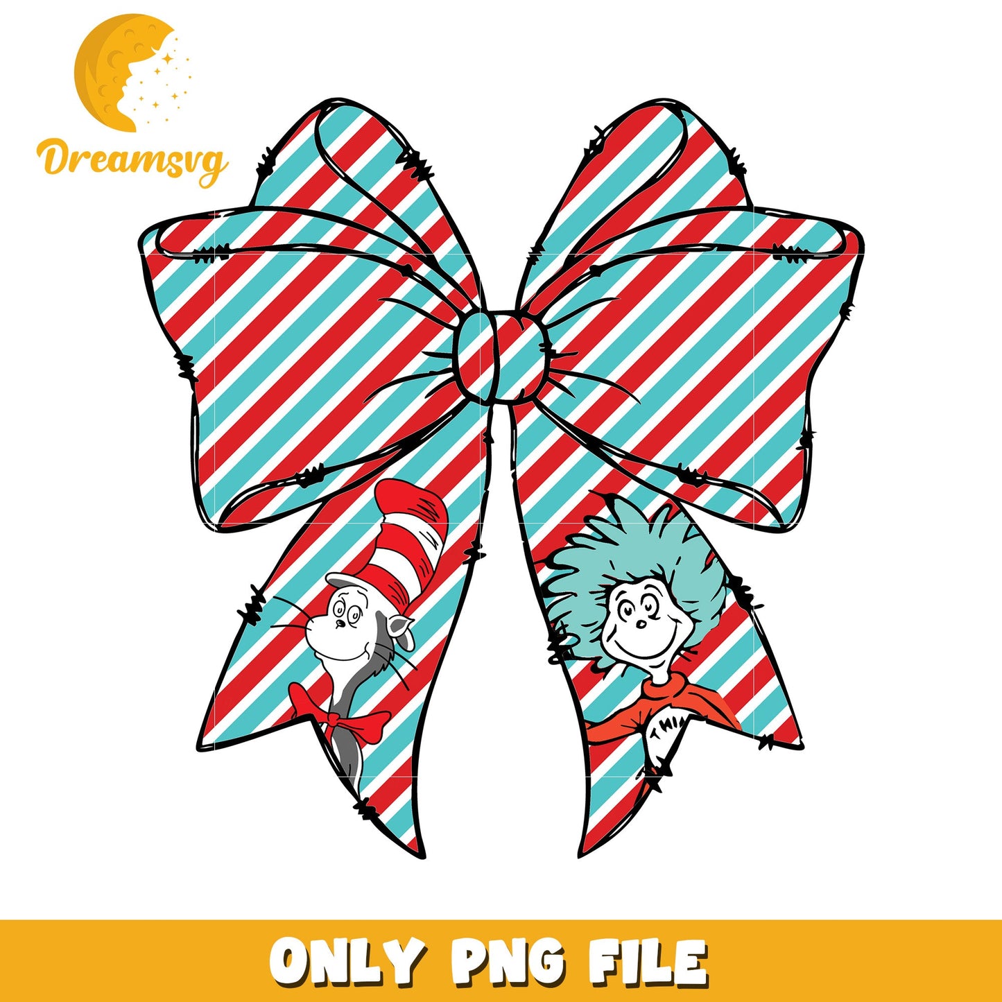 Cat in the Hat Bow PNG Download