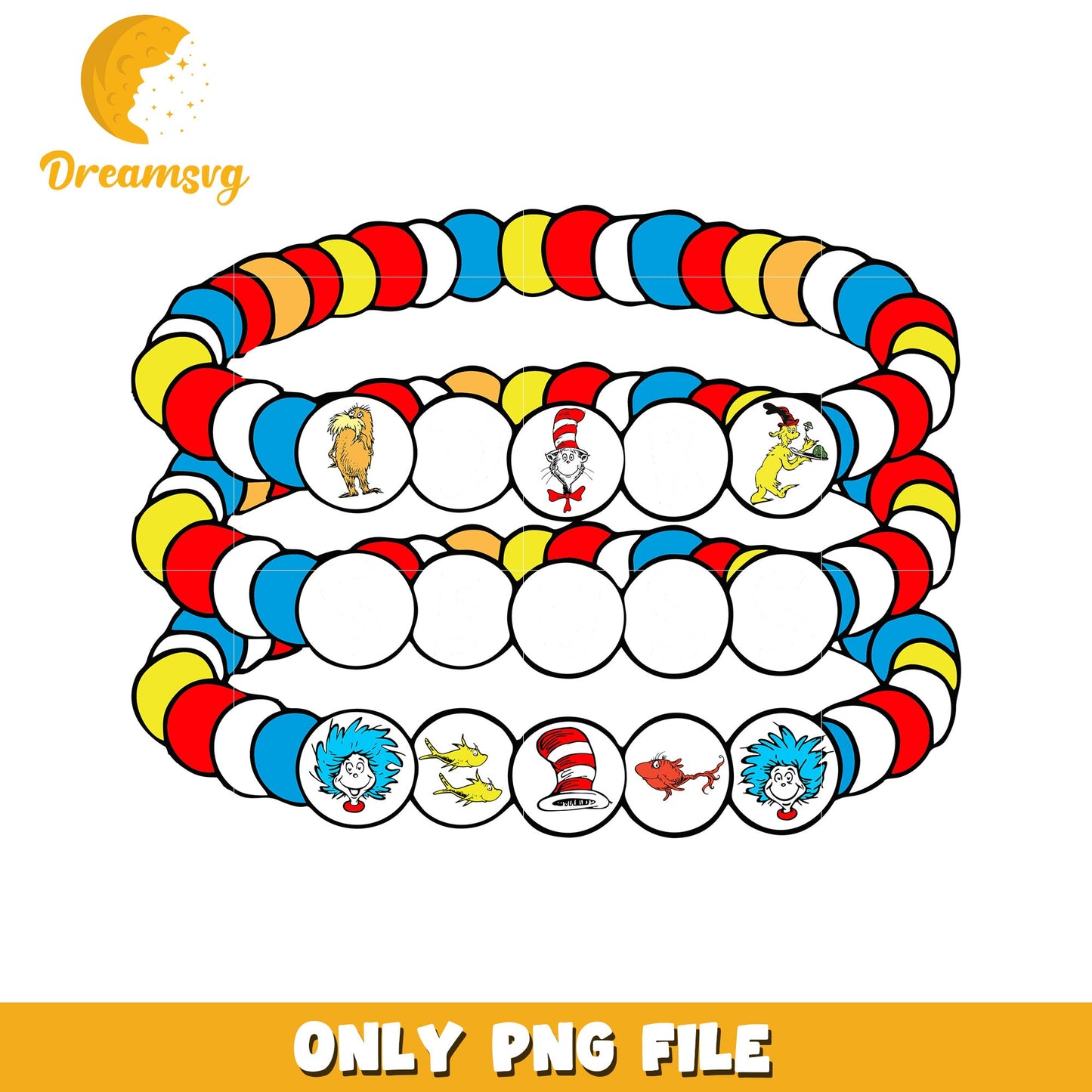 Cat in the Hat Bracelet PNG