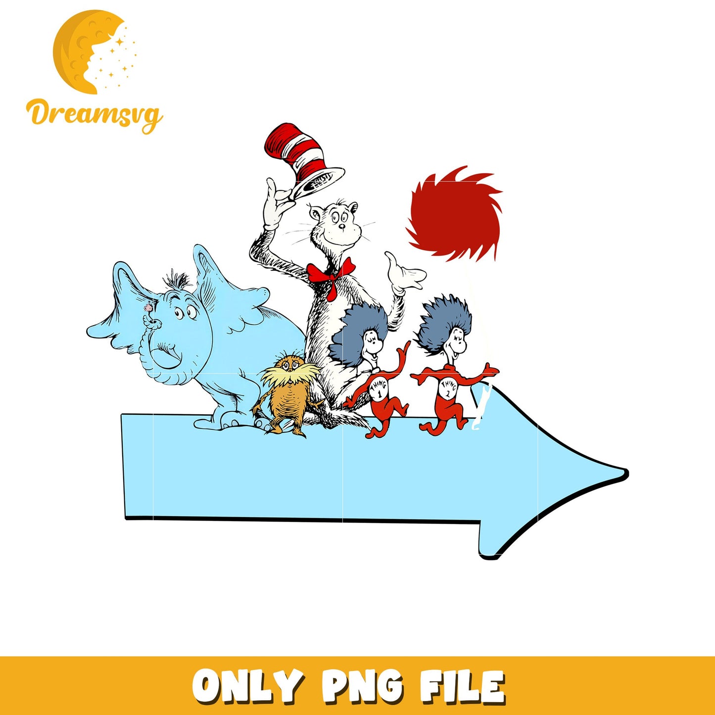 Cat in the Hat PNG Arrow Design