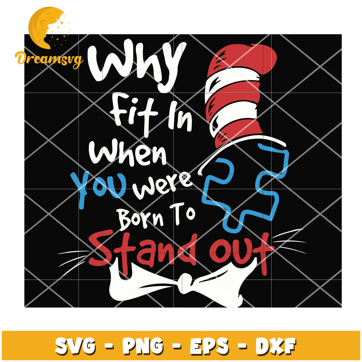 Cat in the Hat SVG Stand Out Design