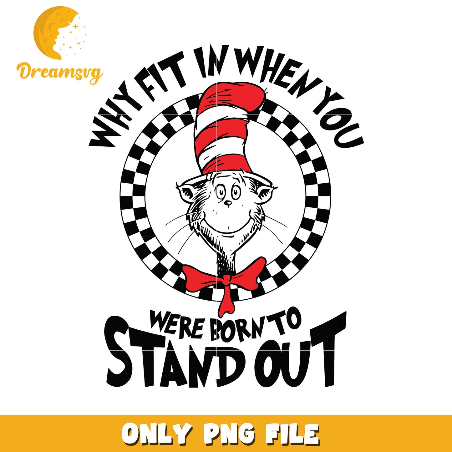 Cat in the Hat Stand Out PNG