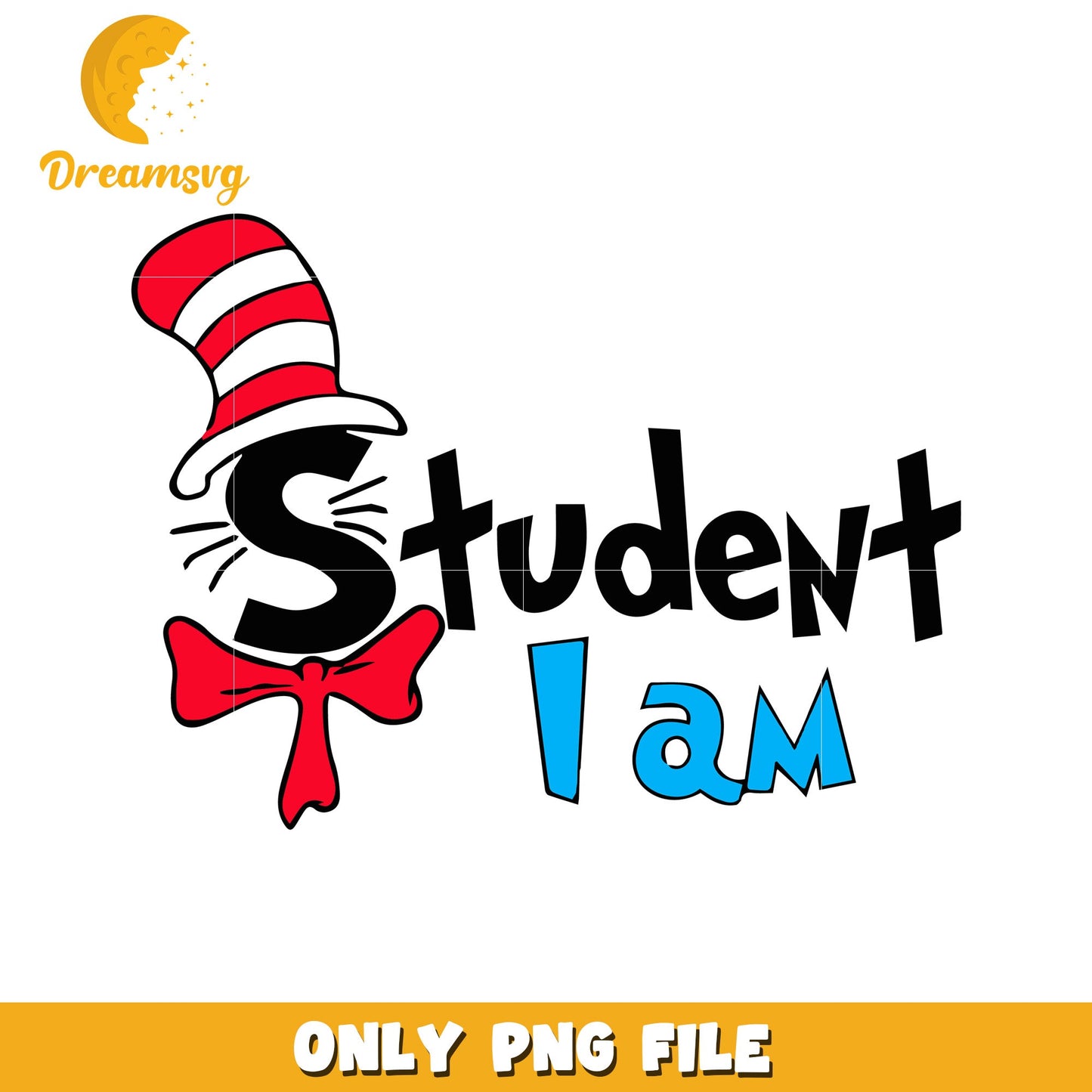 Cat in the Hat Student PNG Design