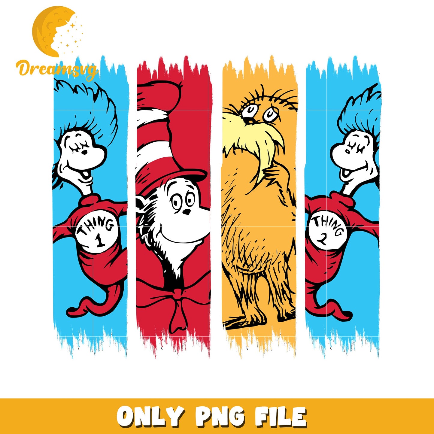 Cat in the Hat Thing 1 2 PNG