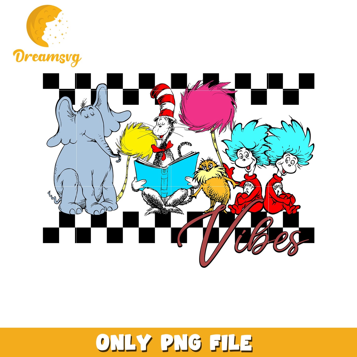 Cat in the Hat Vibes PNG