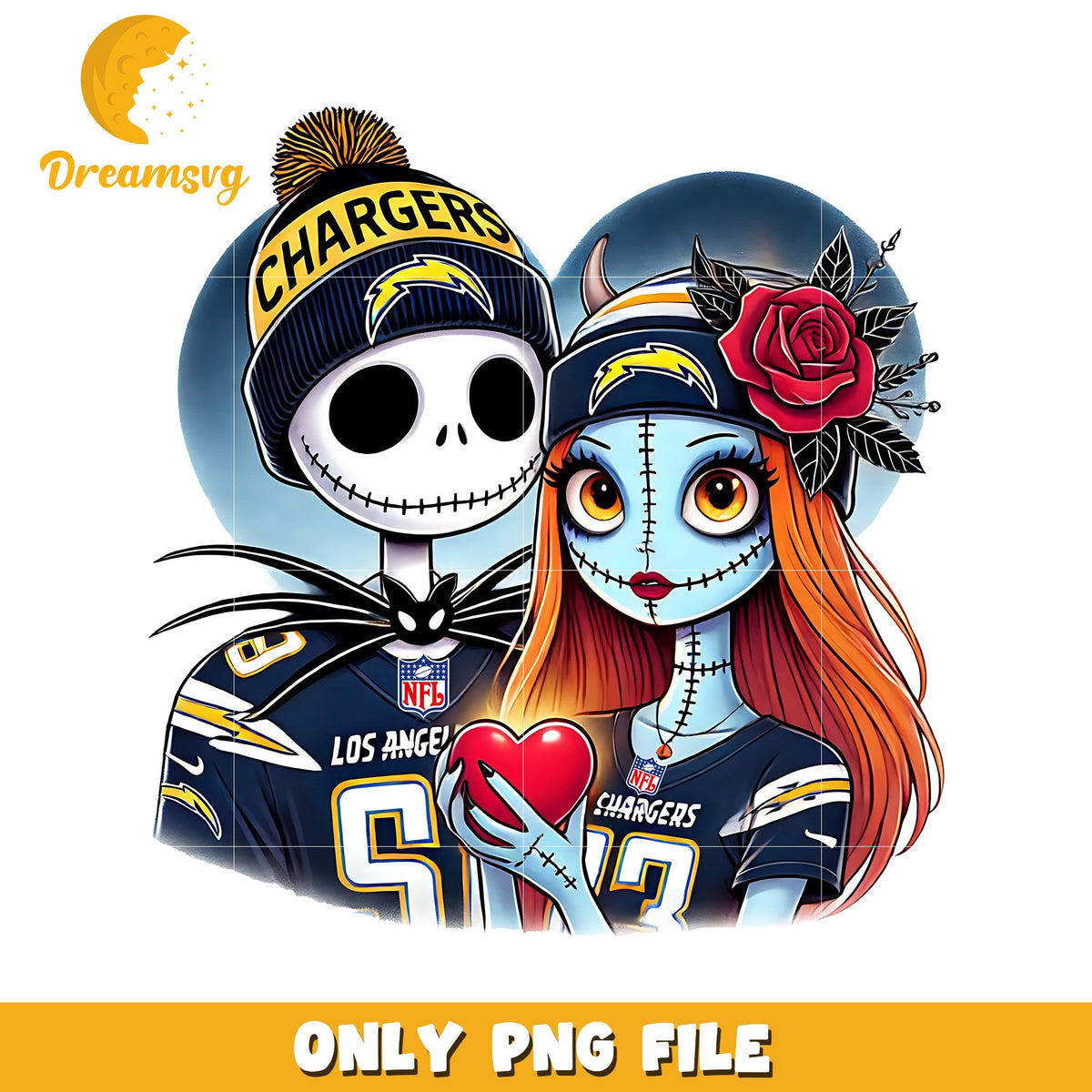 Chargers jack and sally png, nfl power rankingsl png, american sports png