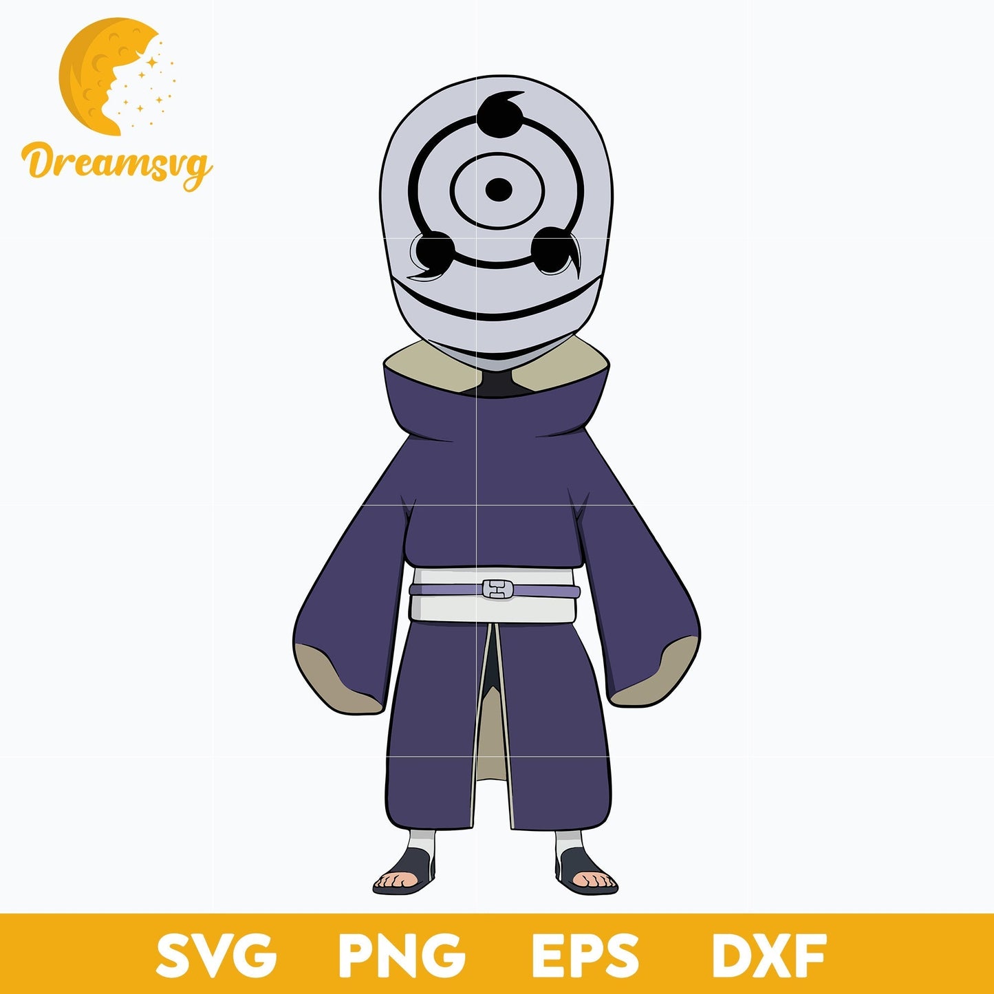 Chibi Tobi Madara Svg, Tobi Svg, Anime Mask Svg, Uchiha Obito Tobi Svg, Naruto Svg, file for cricut, Anime svg, png, eps, dxf digital download