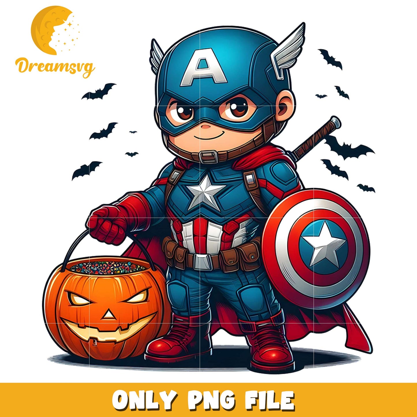 Chibi captain america png, halloween decor png, halloween wallpaper png