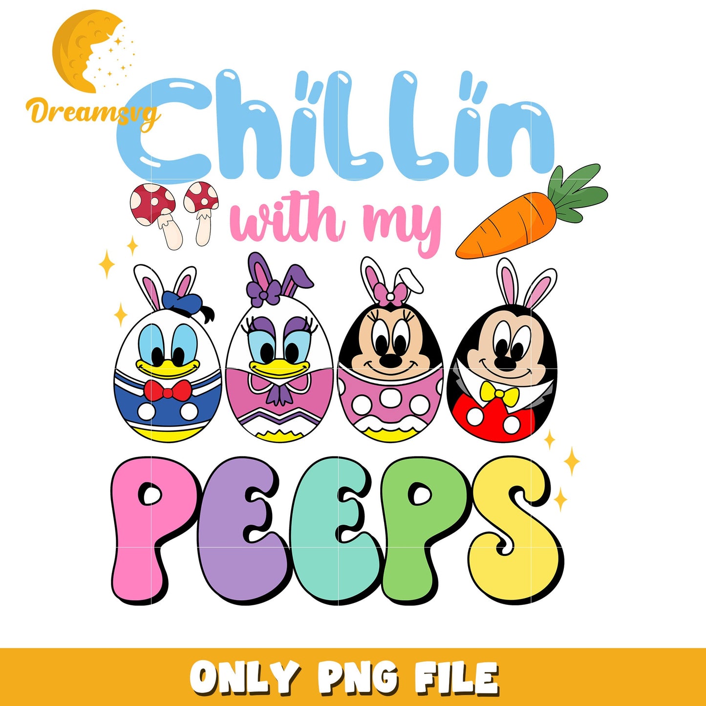 Chillin with My Peeps Cute Easter PNG Design for Fun
