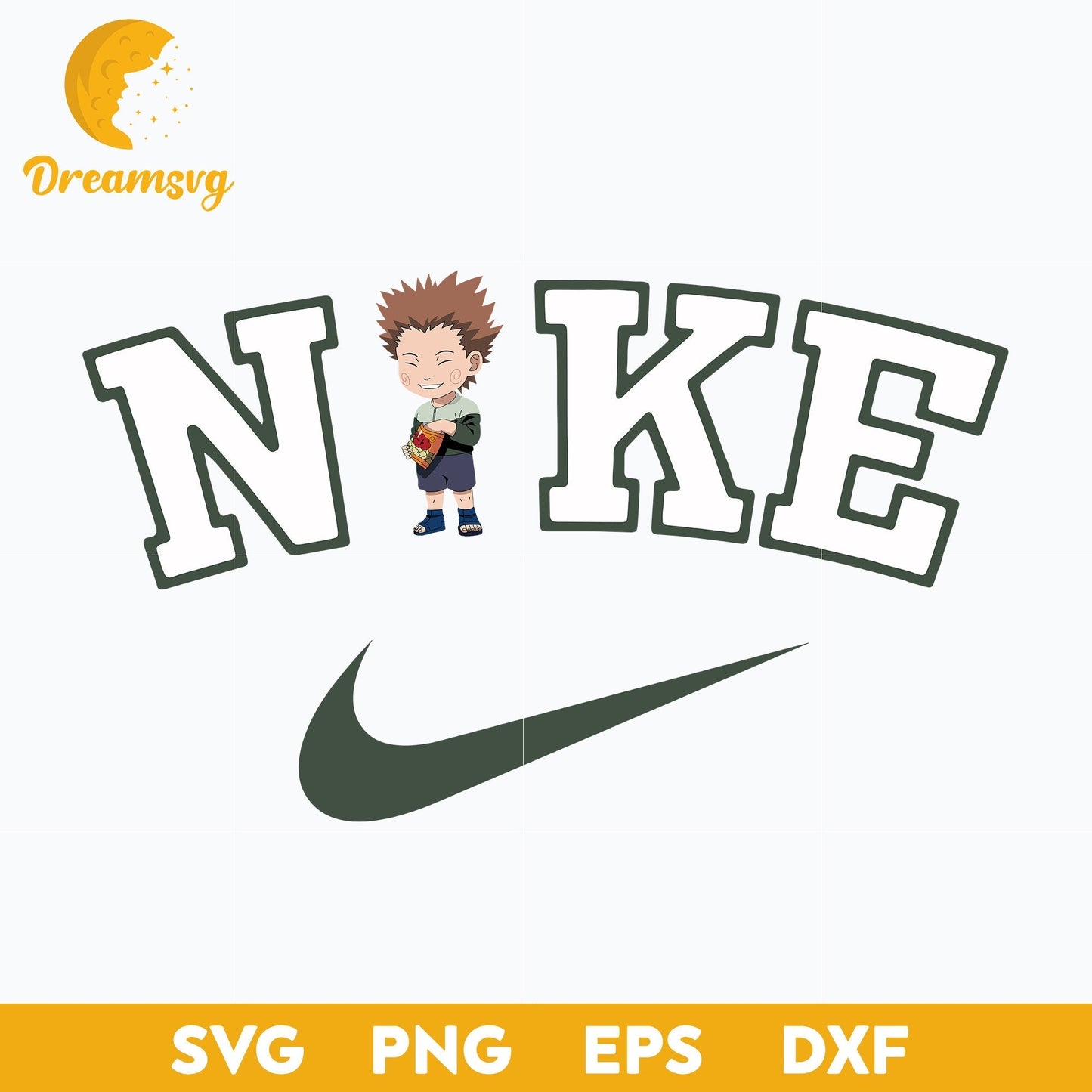 Choji Akimichi x Nike Svg, Choji Akimichi Svg, Naruto Svg, file for cricut, Anime svg, png, eps, dxf digital download