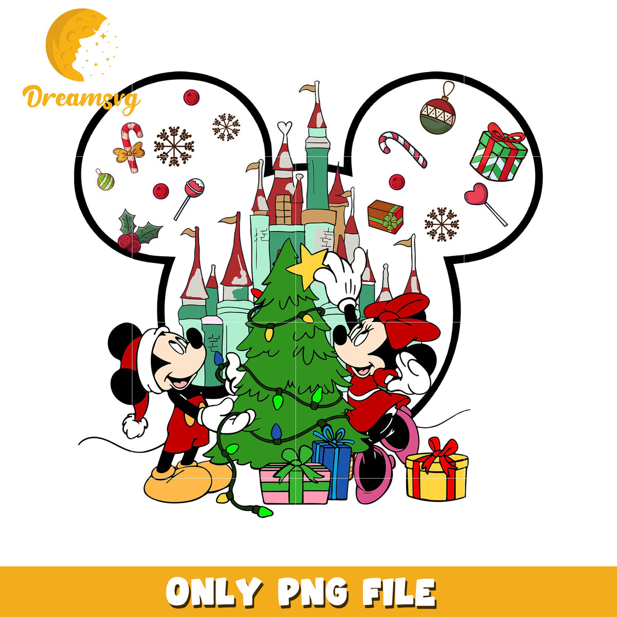 Chrismas disney mickeypng, disney christmas art png, disney festive mood png
