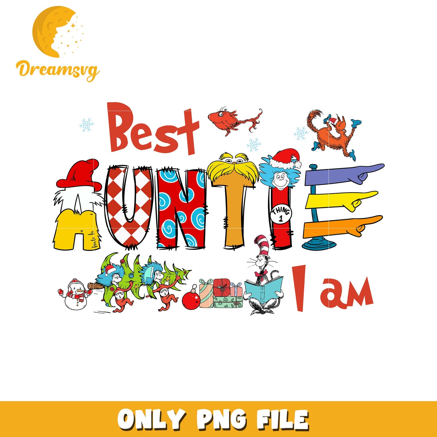 Christmas Auntie PNG Sublimation Design