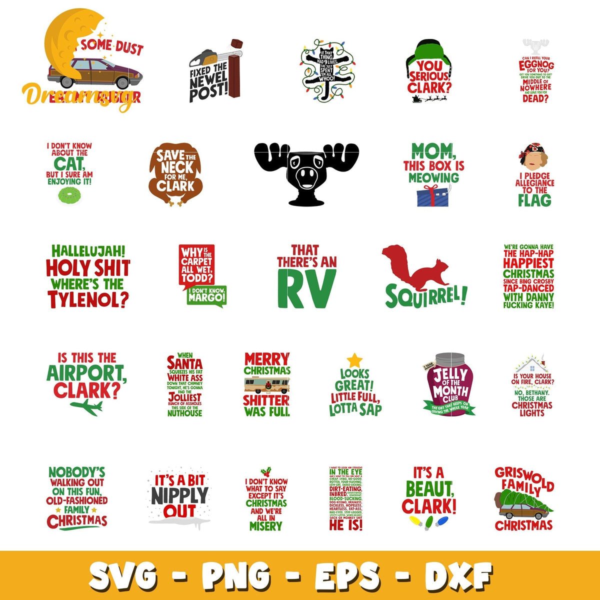You serious clark christmas bundle svg, merry christmas quotes svg