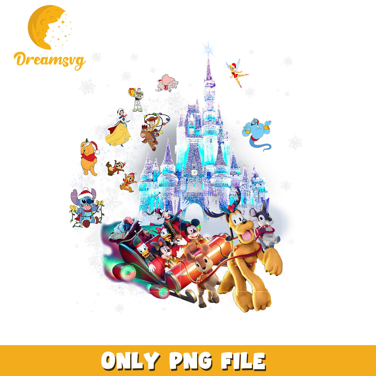 Christmas disney png, disney cozy png, holiday glow png