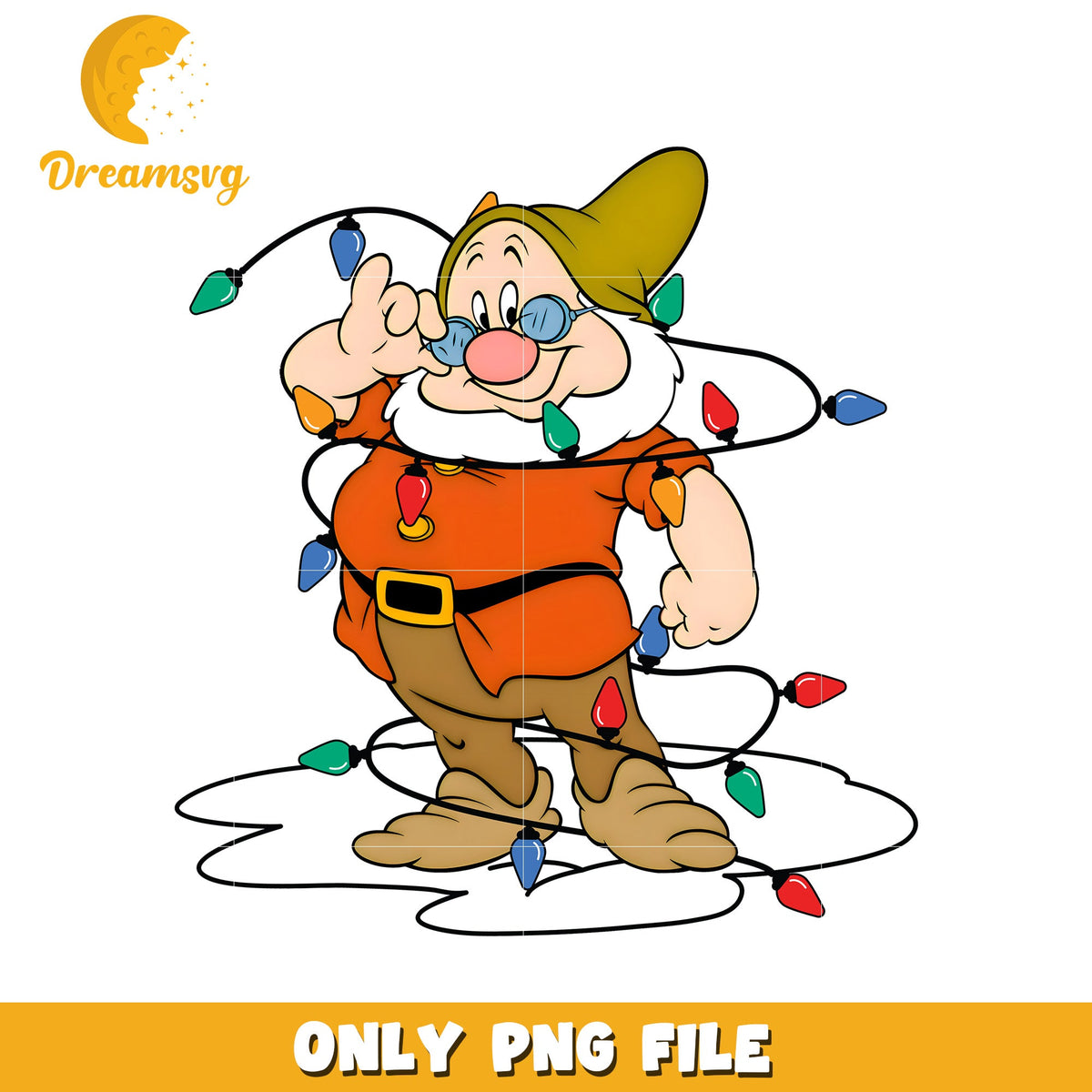 Christmas gnome white font png, merry disney png, holiday magic png