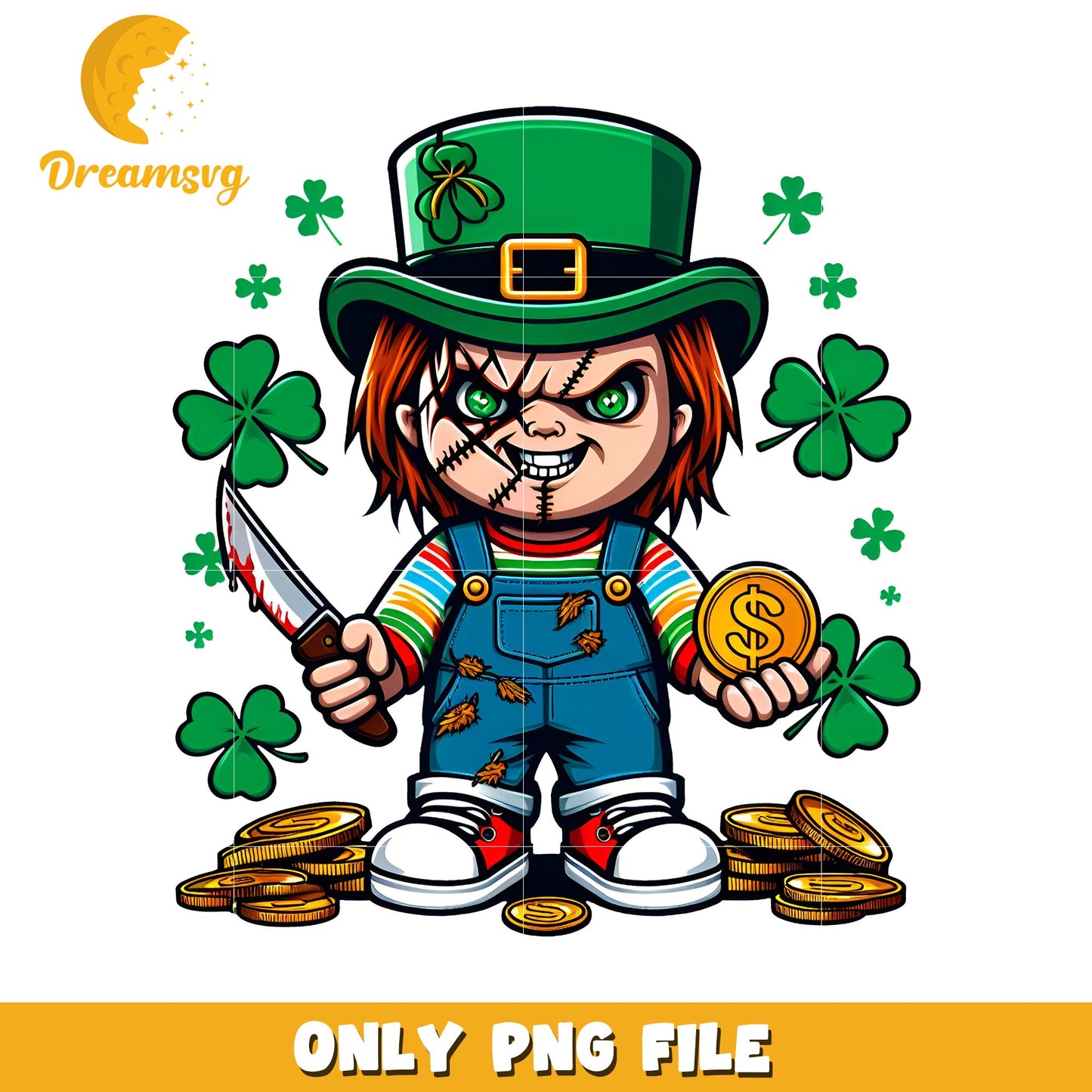 Chucky Leprechaun St Patricks Day PNG