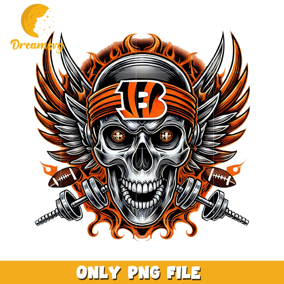 Cincinati bengals png, nfl teams helmet png, nfl skull bengals png